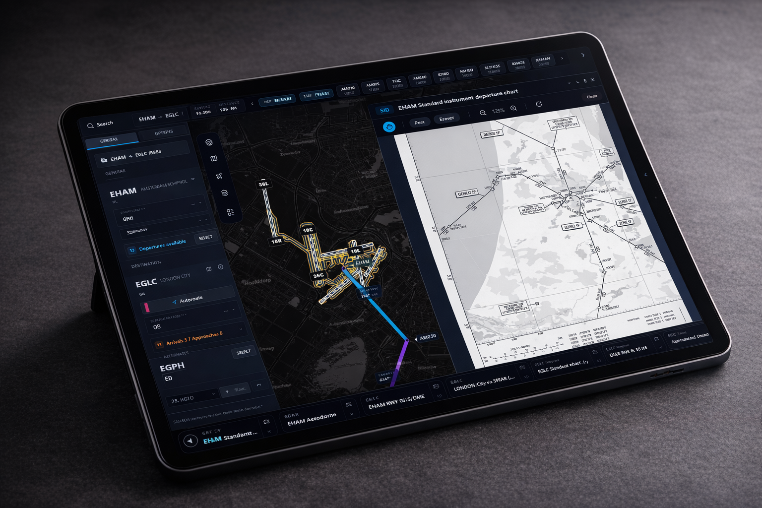 SimCharts route and chart view